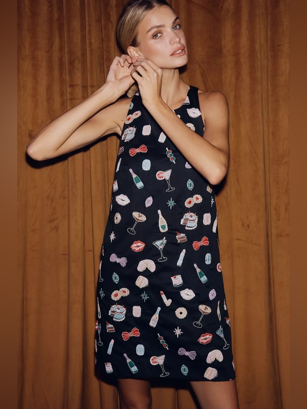 Anthropologie Maeve Sleeveless Beaded Shift Dress NWT
